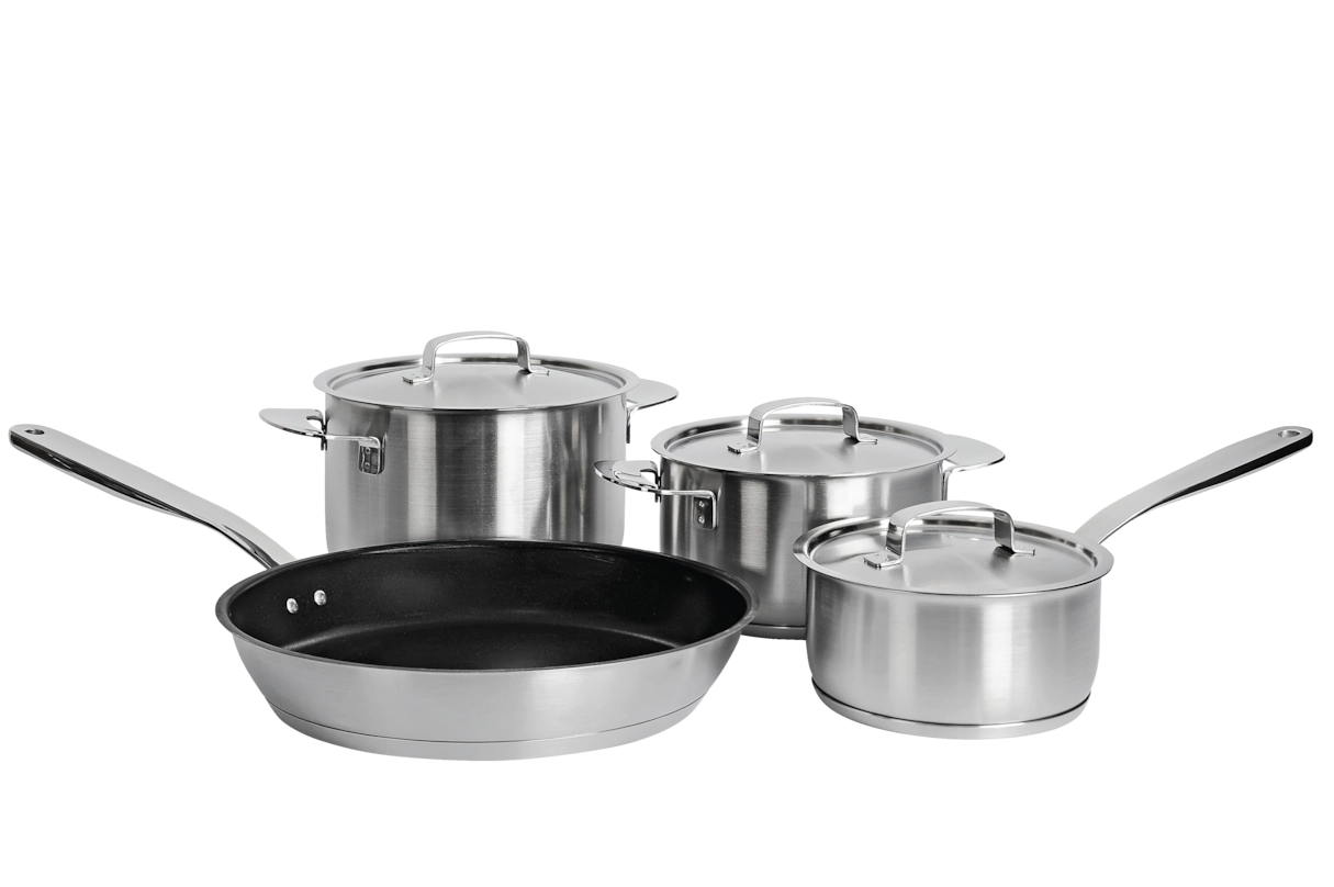 Комплект посуды All Steel с логотипом Miele 4 предмета KMTS 5704-2 Miele купить в Ижевске | Всегда в наличии! | Артикул 11945190 | Официальный сайт