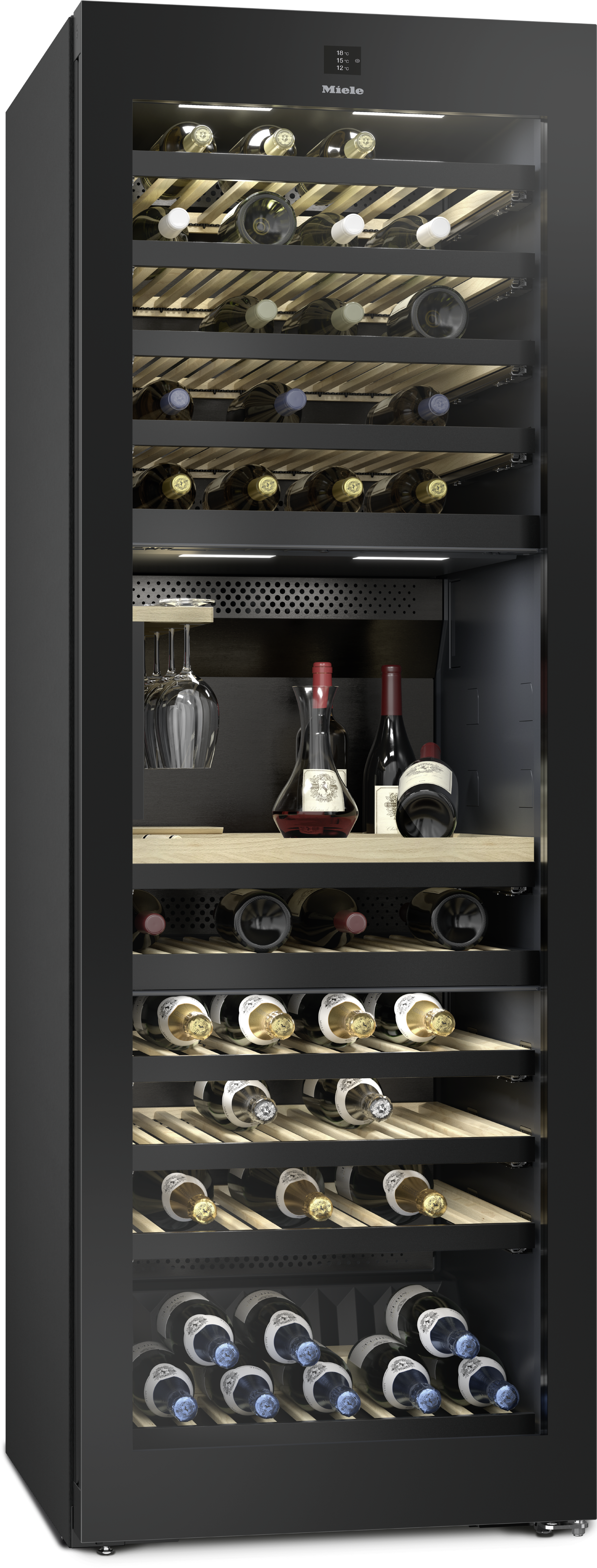 Миле Винный шкаф KWT 4999 F OBSW черный обсидиан Miele