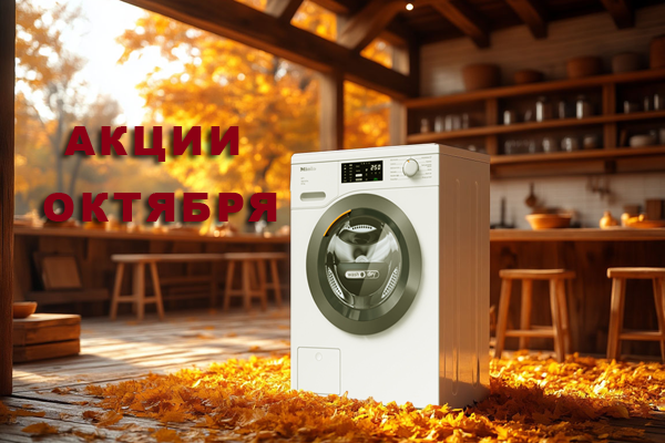 Акции октября: техника по уходу за бельем Miele