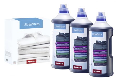 Набор моющих средств для ухода за бельём 3×UltraColor + 1×UltraWhite Miele купить в Ижевске | Всегда в наличии! | Артикул 11518190 | Официальный сайт